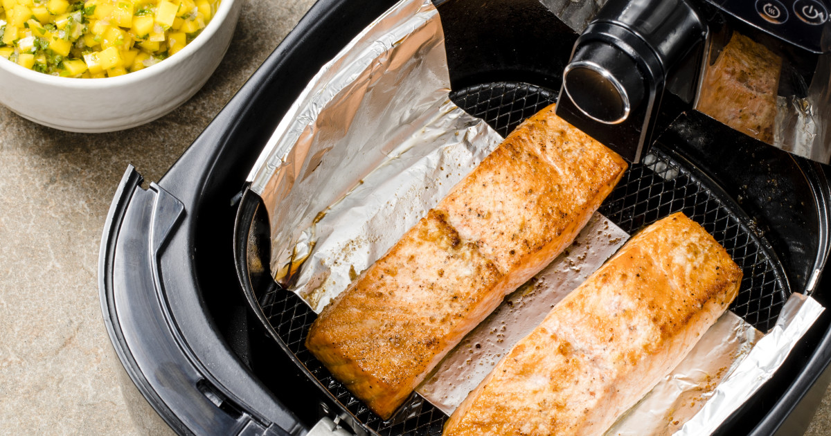 Air clearance fryer food